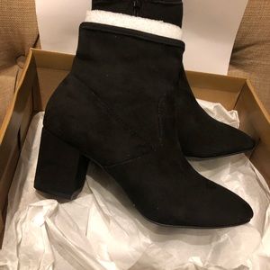 New Vegan Suede 2.5” Ankle Boots